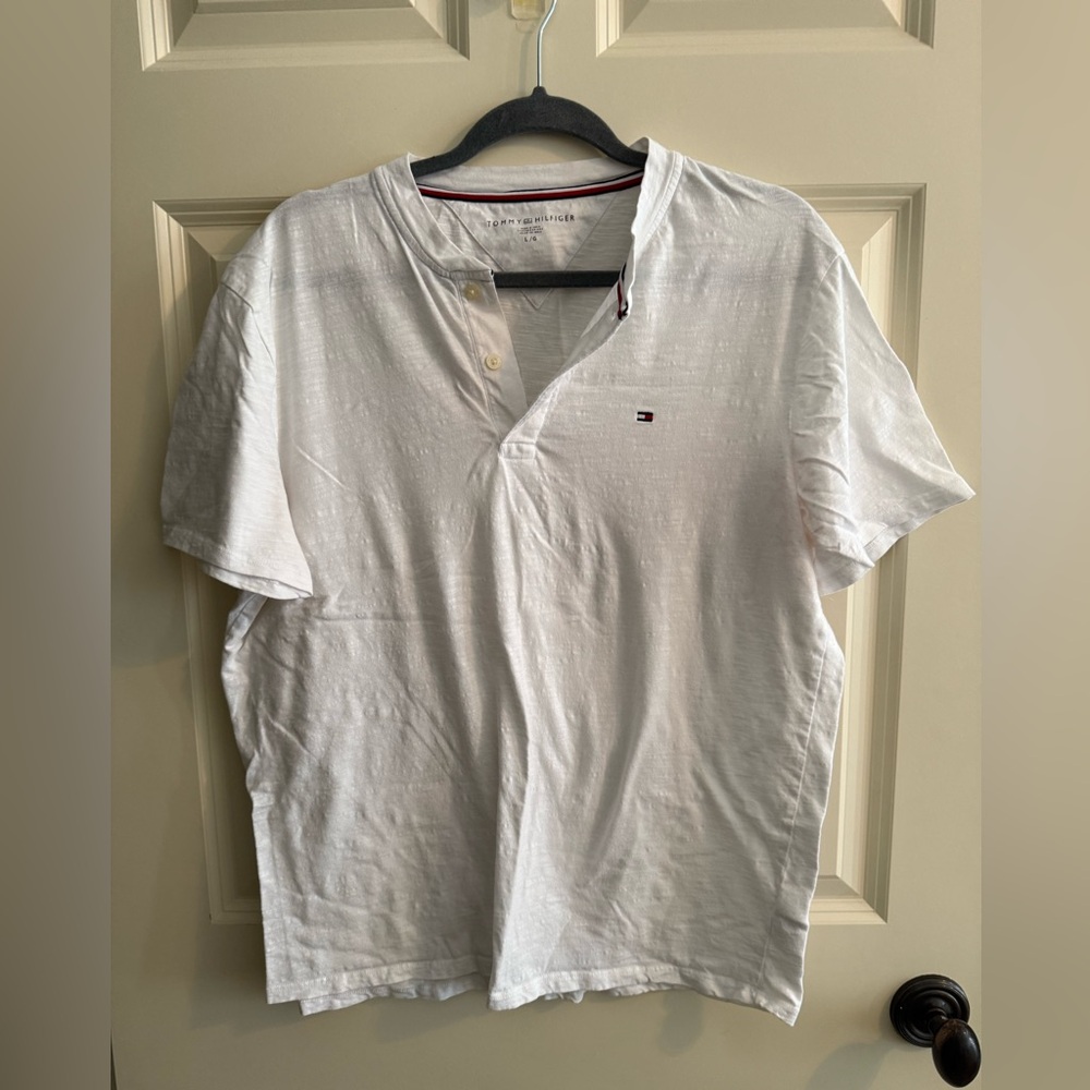 Tommy Hilfiger Men's White Casual Button Down Shirt